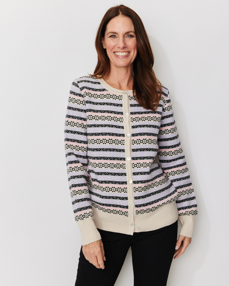 Jacke im Norweger-Muster