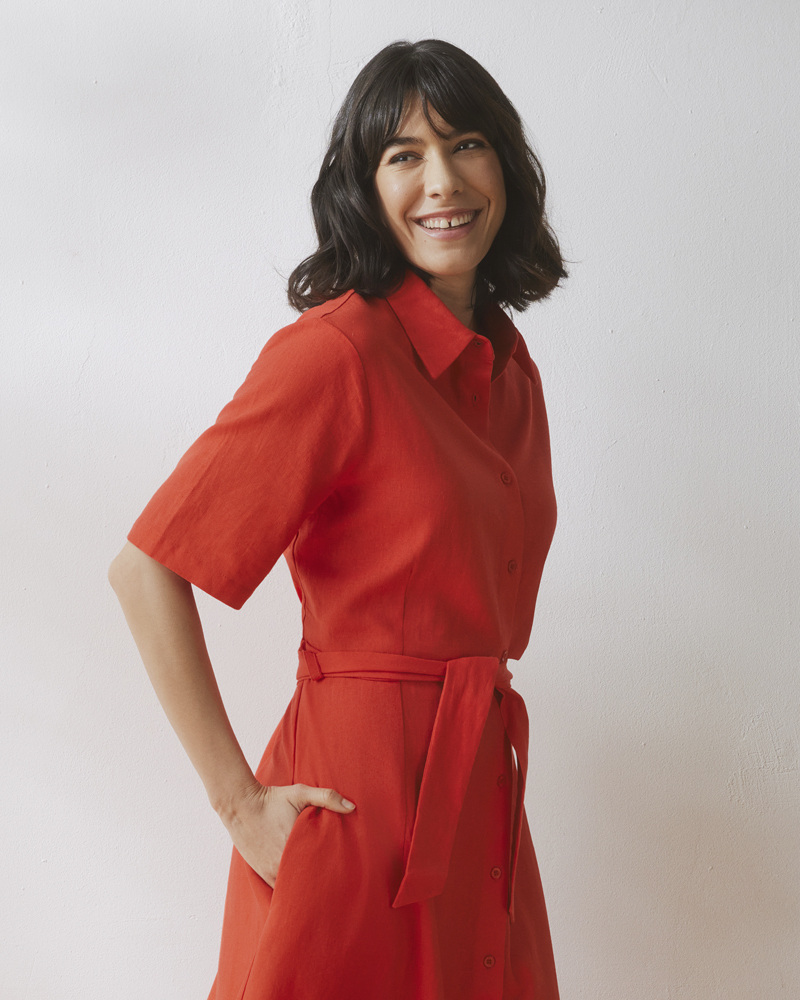 KLEID AUS LEINEN-MIX