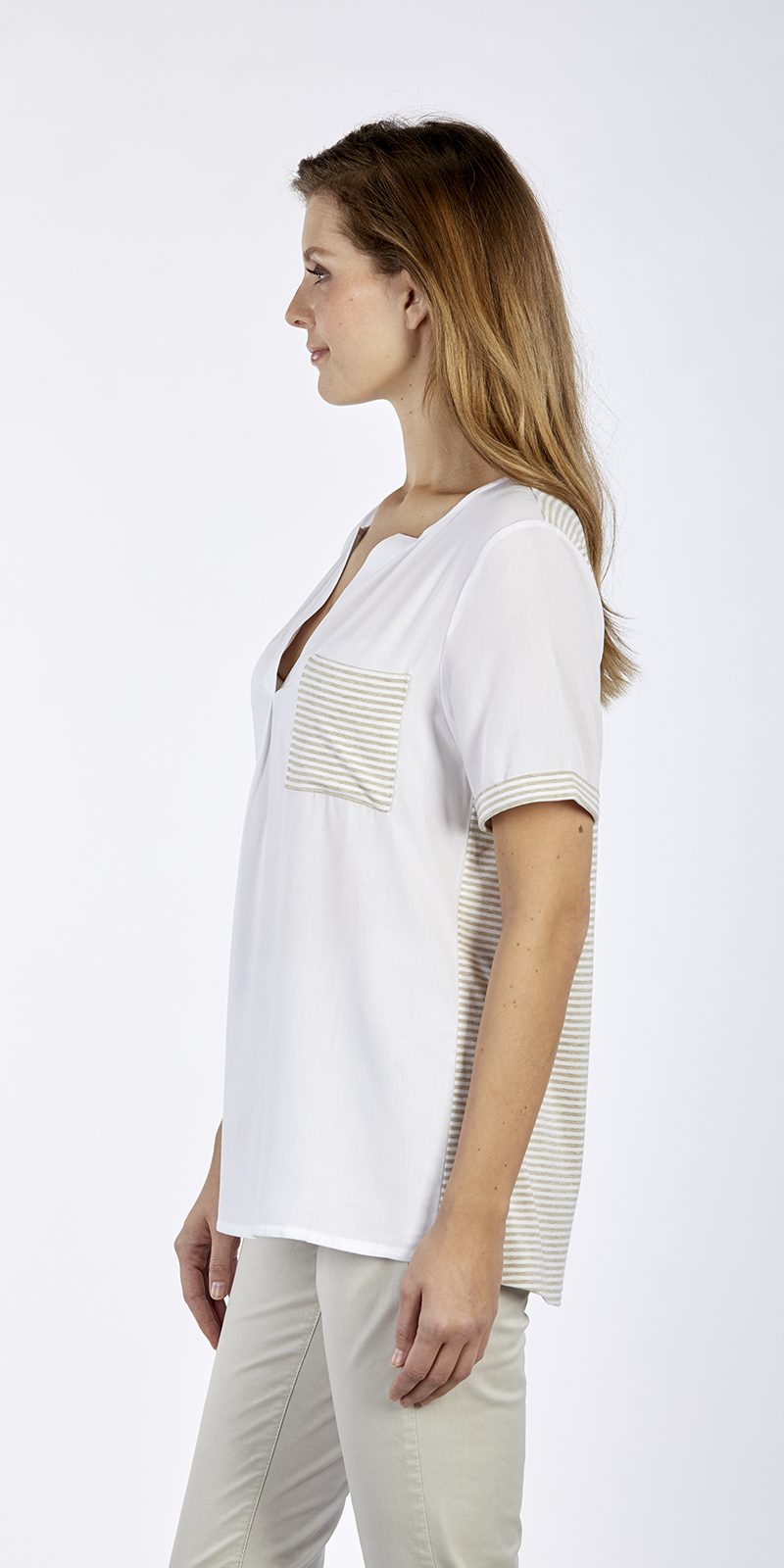 404019_34050 LOCKERE BLUSE IM MATERIAL-MIX