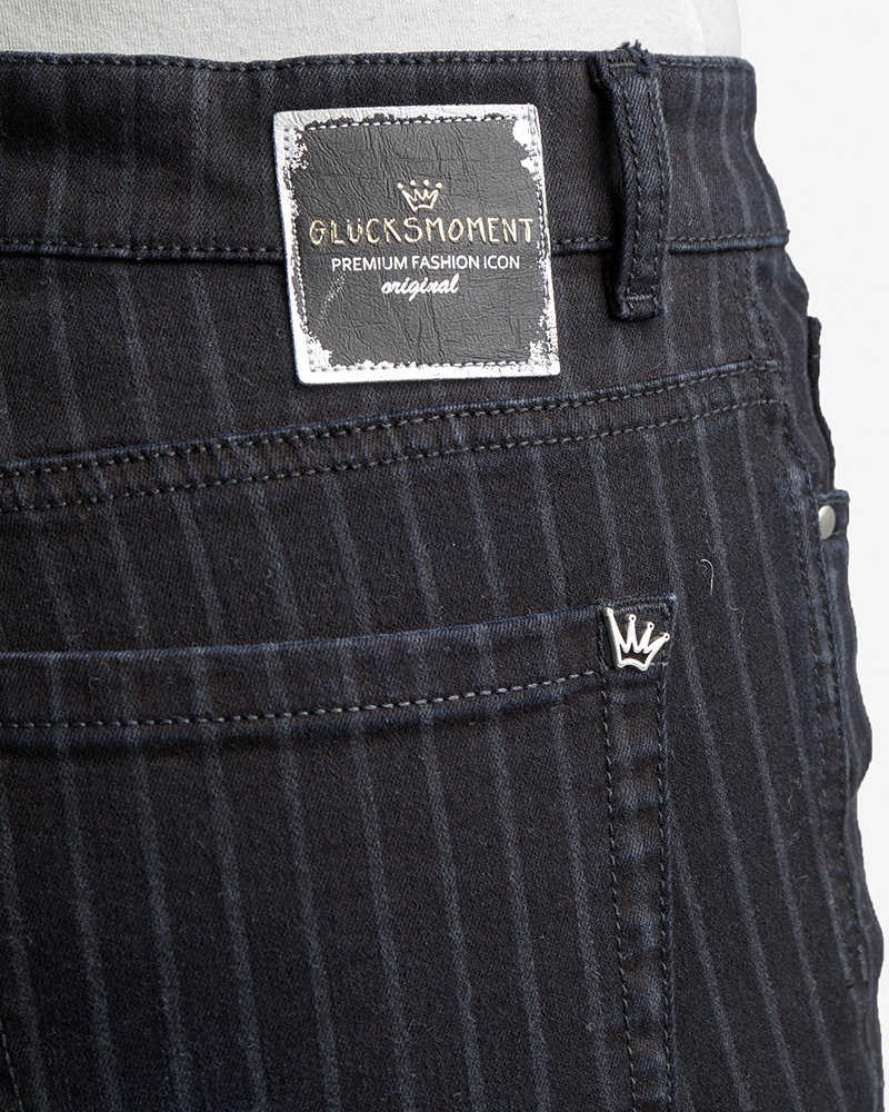 Jeans_schwarz_gestreift_421126_Gloria_Detail SKINNY-JEANS N
