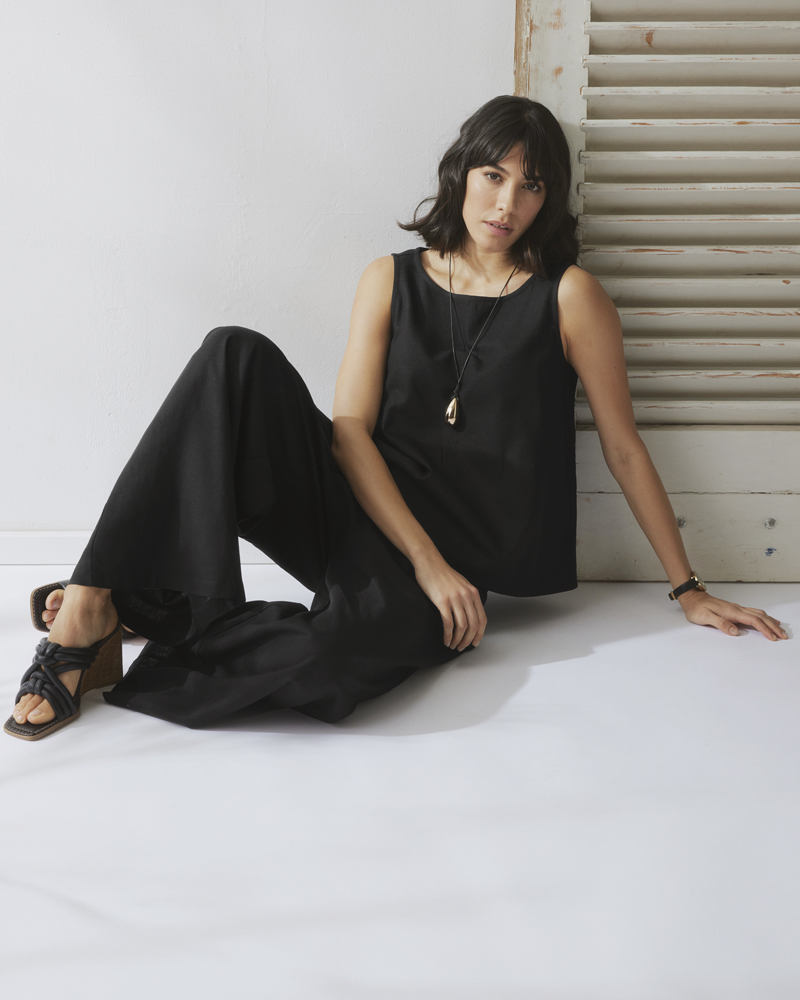 EDLES TOP AUS LEINEN-MIX