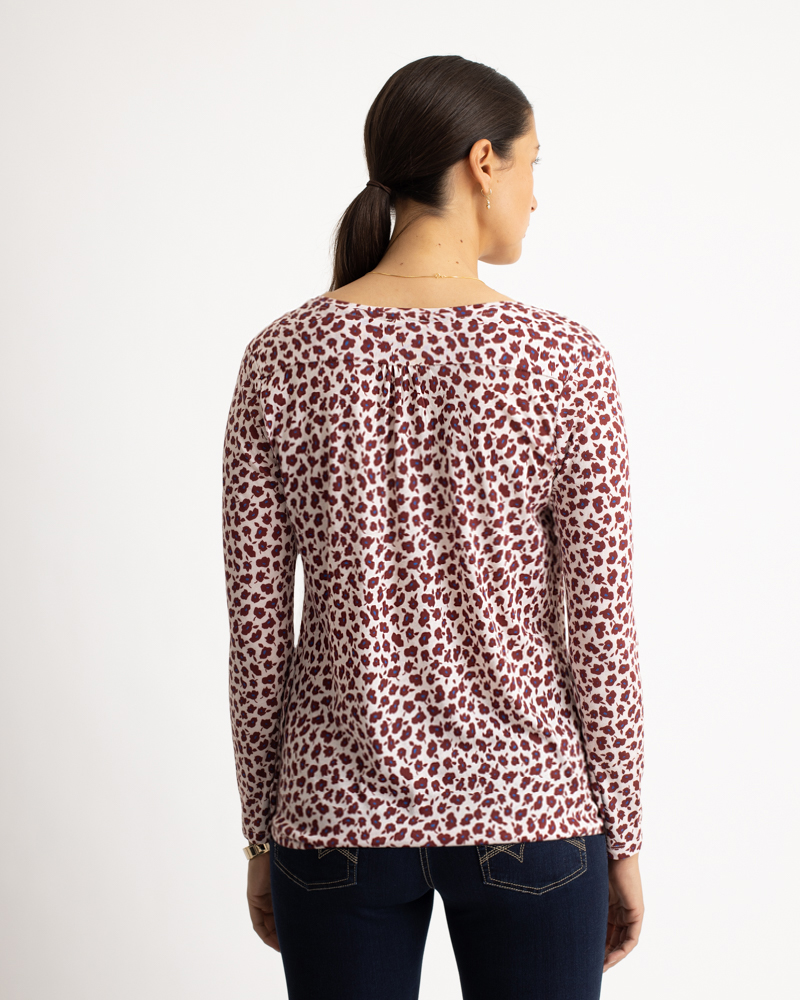 Blusenshirt_rot_gemustert_422030_Stella_hinten BLUSENSHIRT
