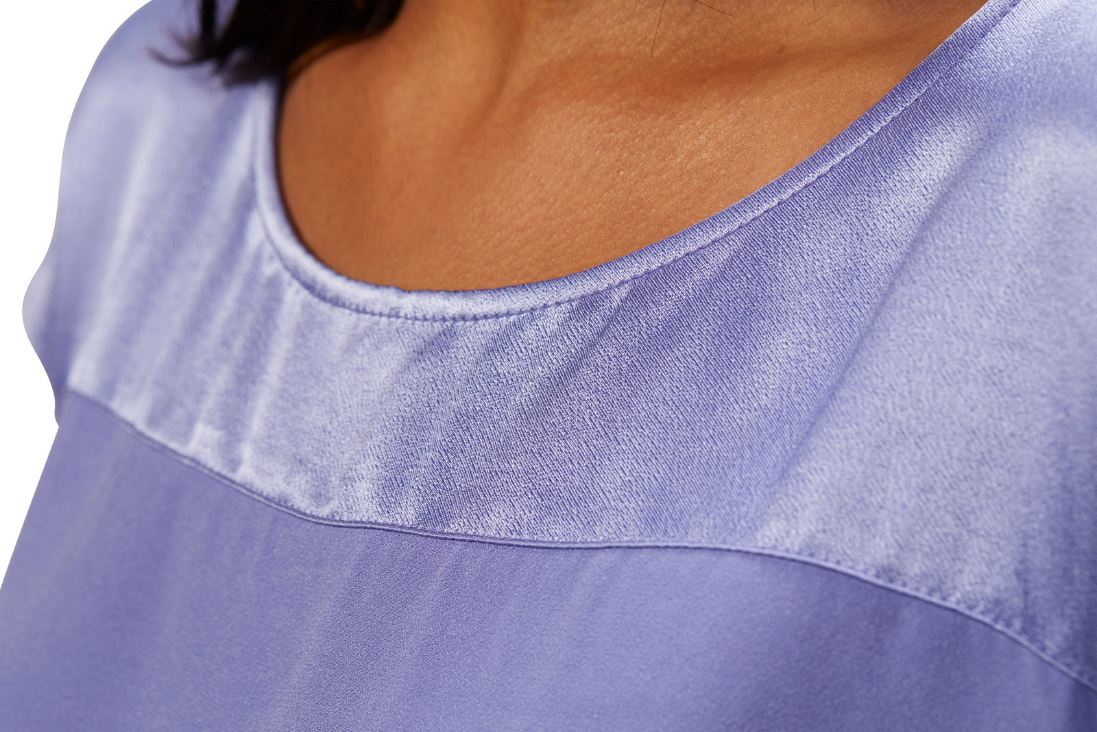 401101Birma_10575 LEGERE BLUSE MIT KELLERFALTE