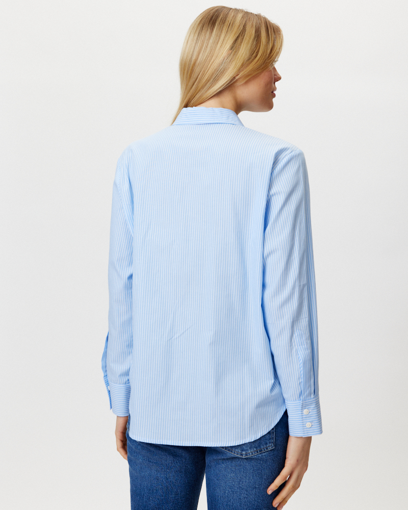 LOCKERE STREIFEN-BLUSE AUS BAUMWOLLE