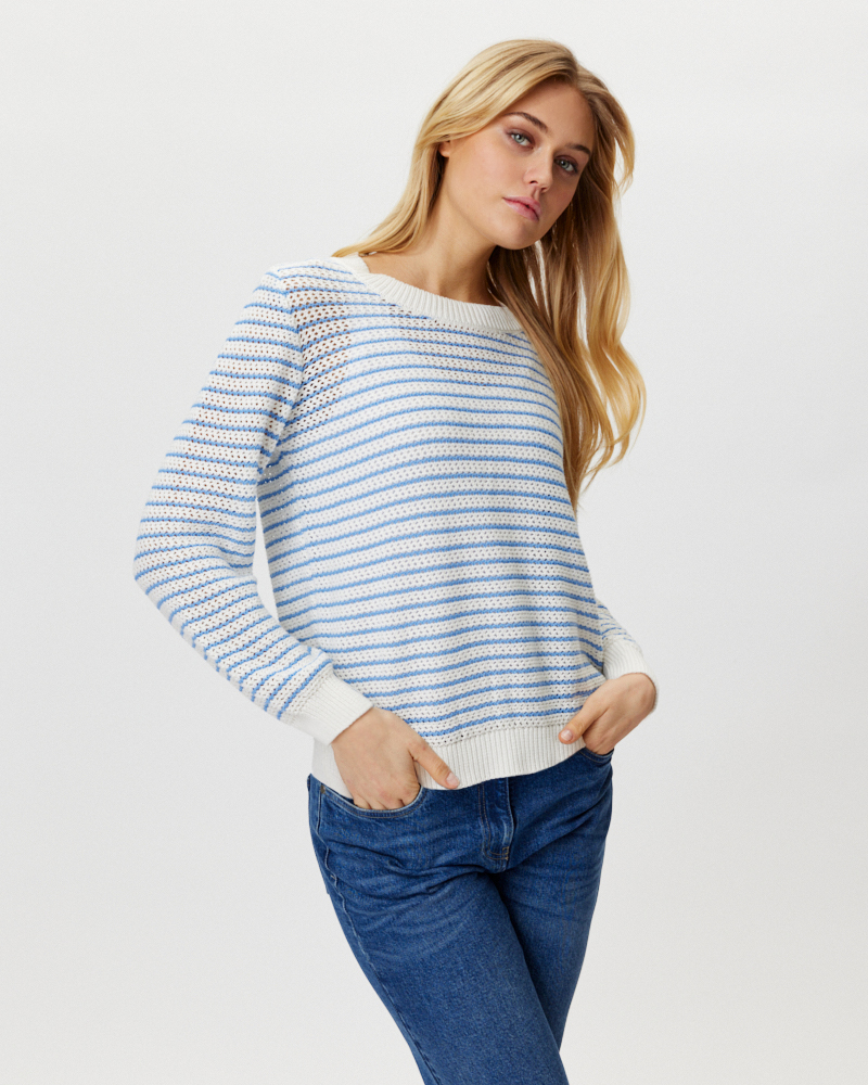 STREIFEN-PULLI MIT AJOURMUSTER