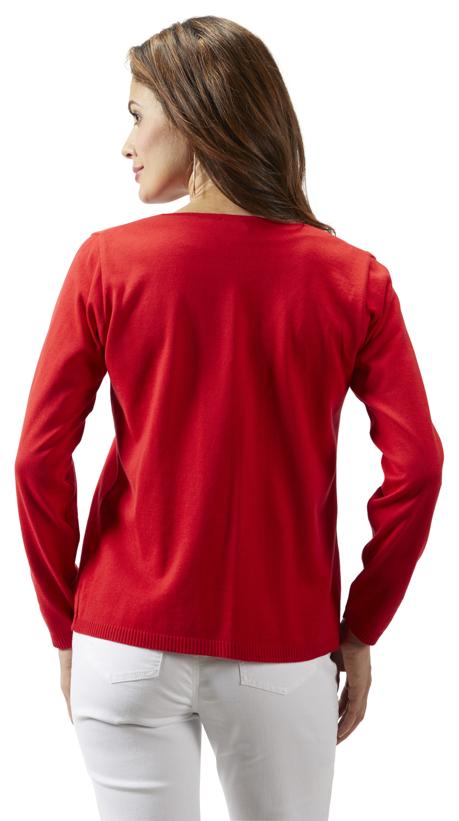JACKE-rot-381068KerjZCRp4AdoN BASIC-STRICKJACKE IN 2 FARBEN