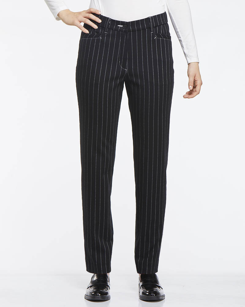 405120_35957 ELEGANTE STREIFEN-HOSE N MIT DEHNBUND