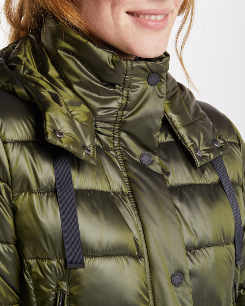 Steppjacke_oliv_421028_Masuku_Detail-4 FEDERLEICHTE STEPPJACKE