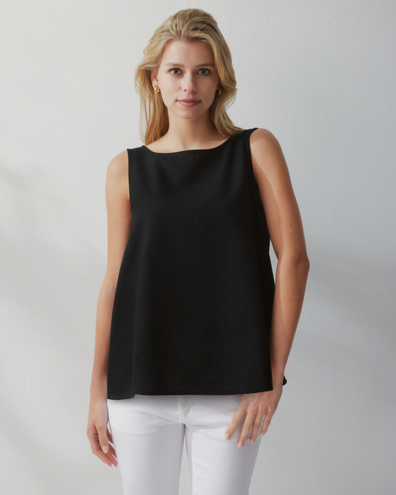 EDLES TOP AUS LEINEN-MIX