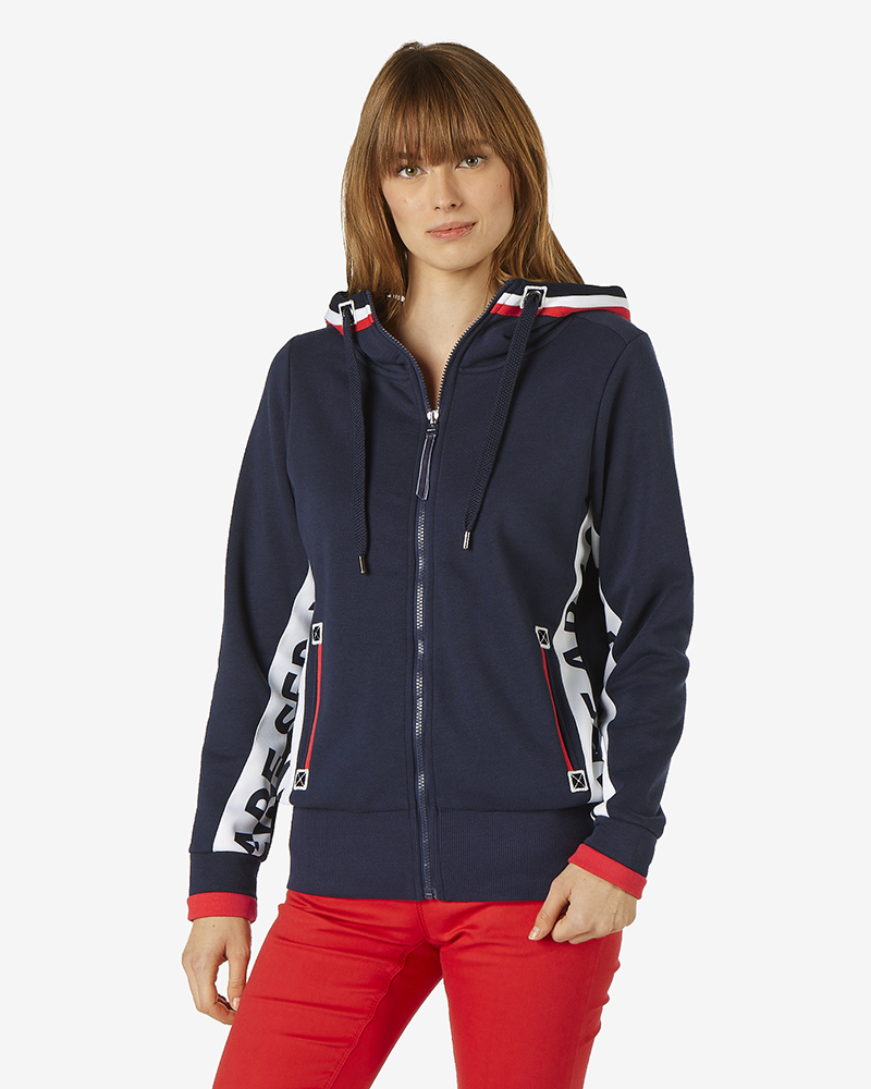 Sweatjacke_marine_411044_Dinamar KUSCHELIGE SWEATJACKE