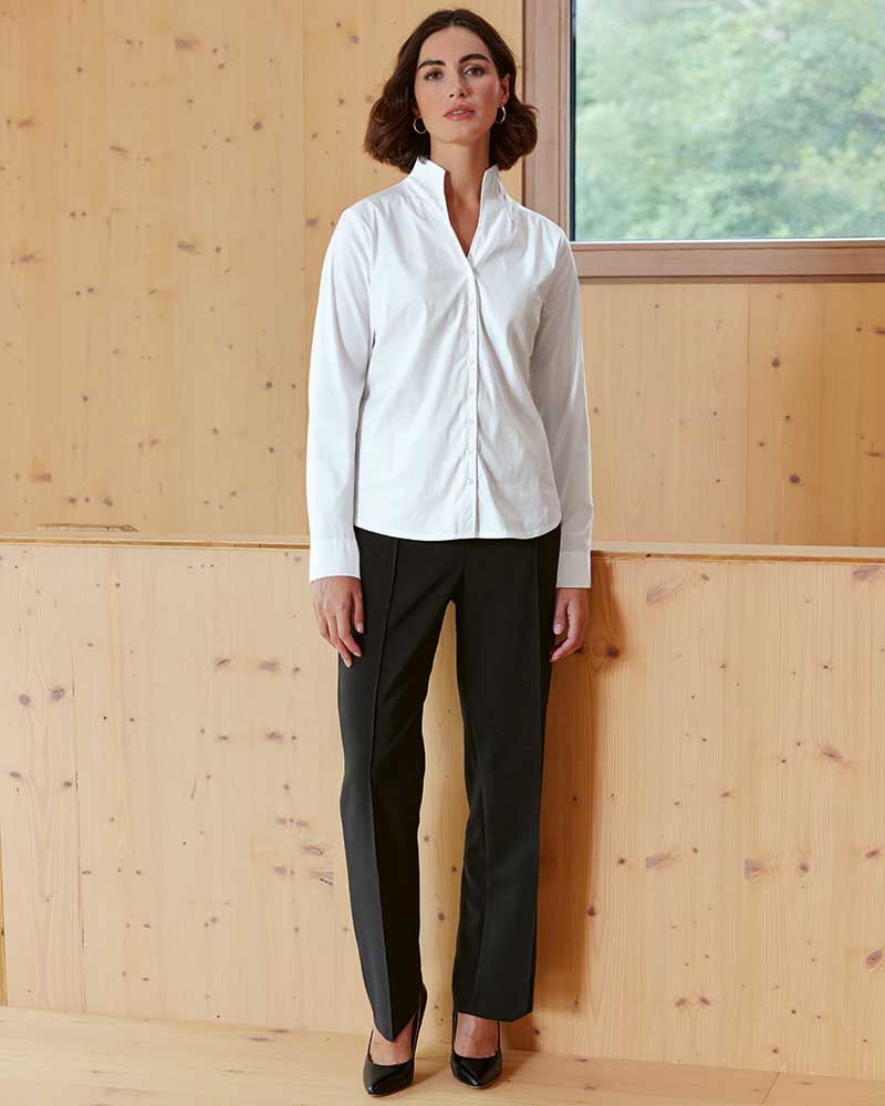 KELCHKRAGEN-BLUSE VON C.C.LUKE