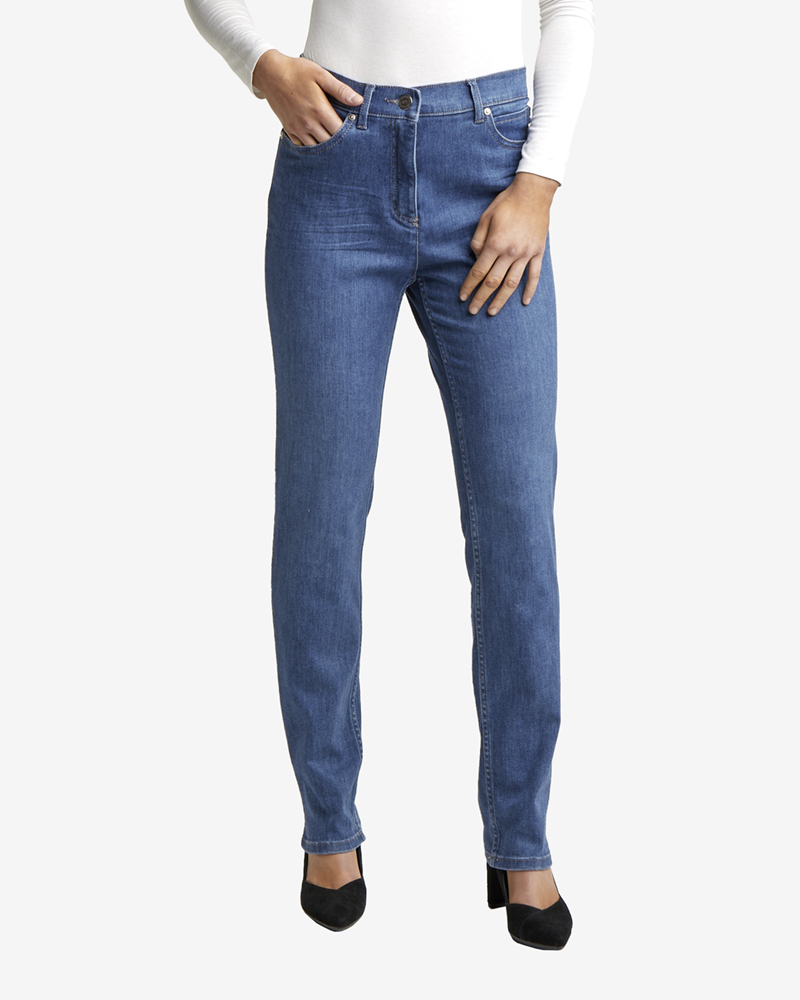 Jeans_stone_421070_Delaine_vorn KLASSISCHE 5-POCKET-JEANS L