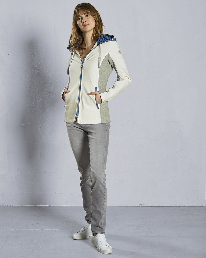JACKE-natur-411005_JEANS-grau-411007 HOCHWERTIGE SWEATJACKE