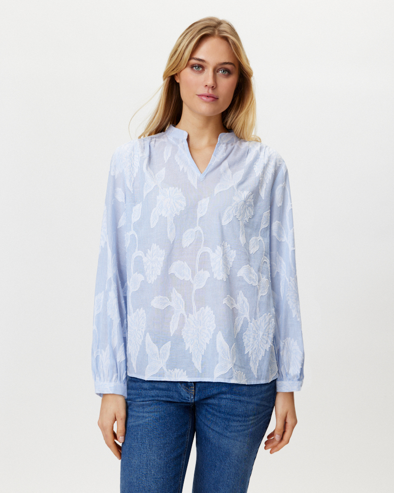 STREIFENBLUSE AUS BAUMWOLLE