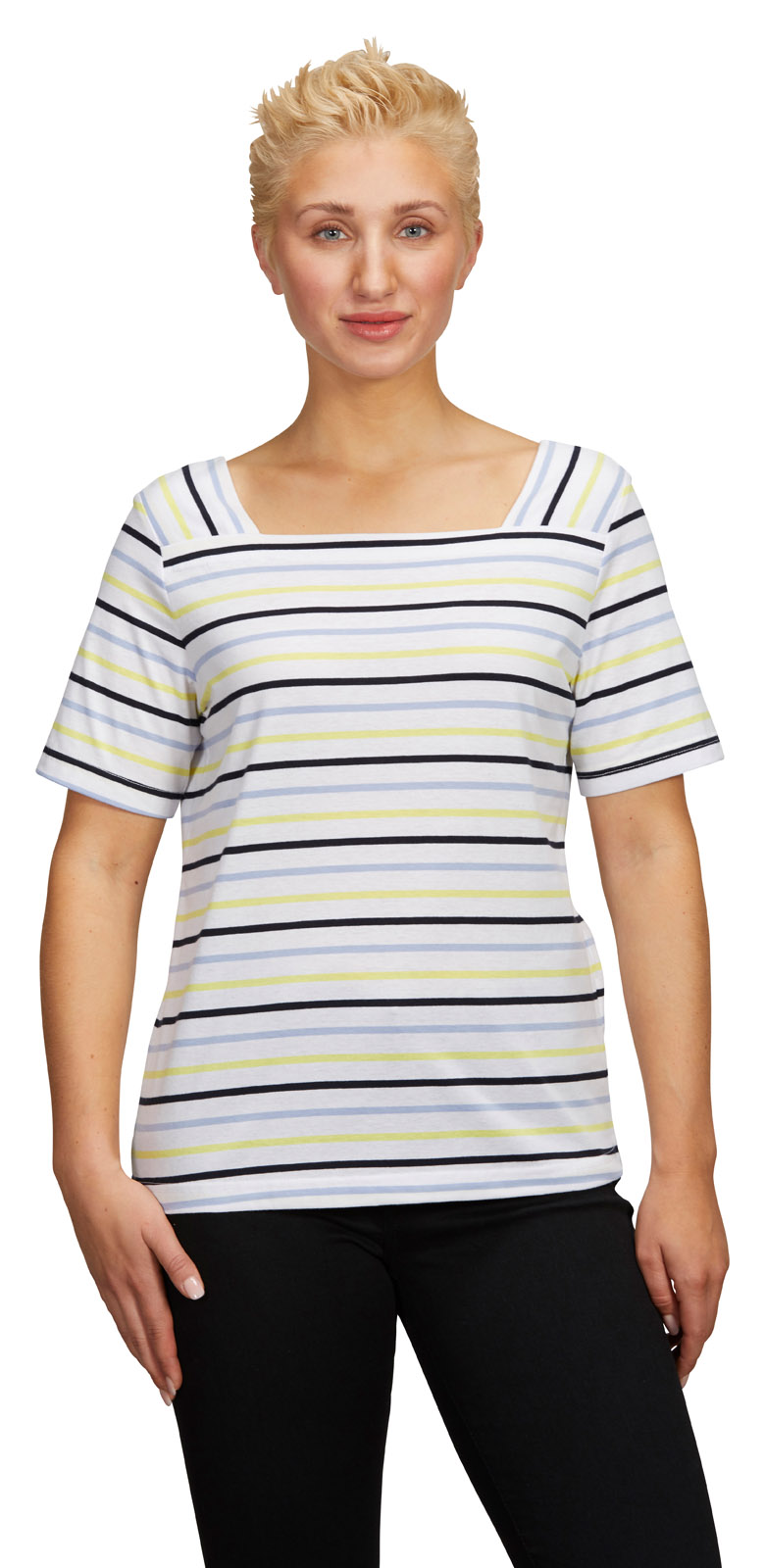 401061nina_11799 STREIFENSHIRT MIT ECKIGEM AUSSCHNITT