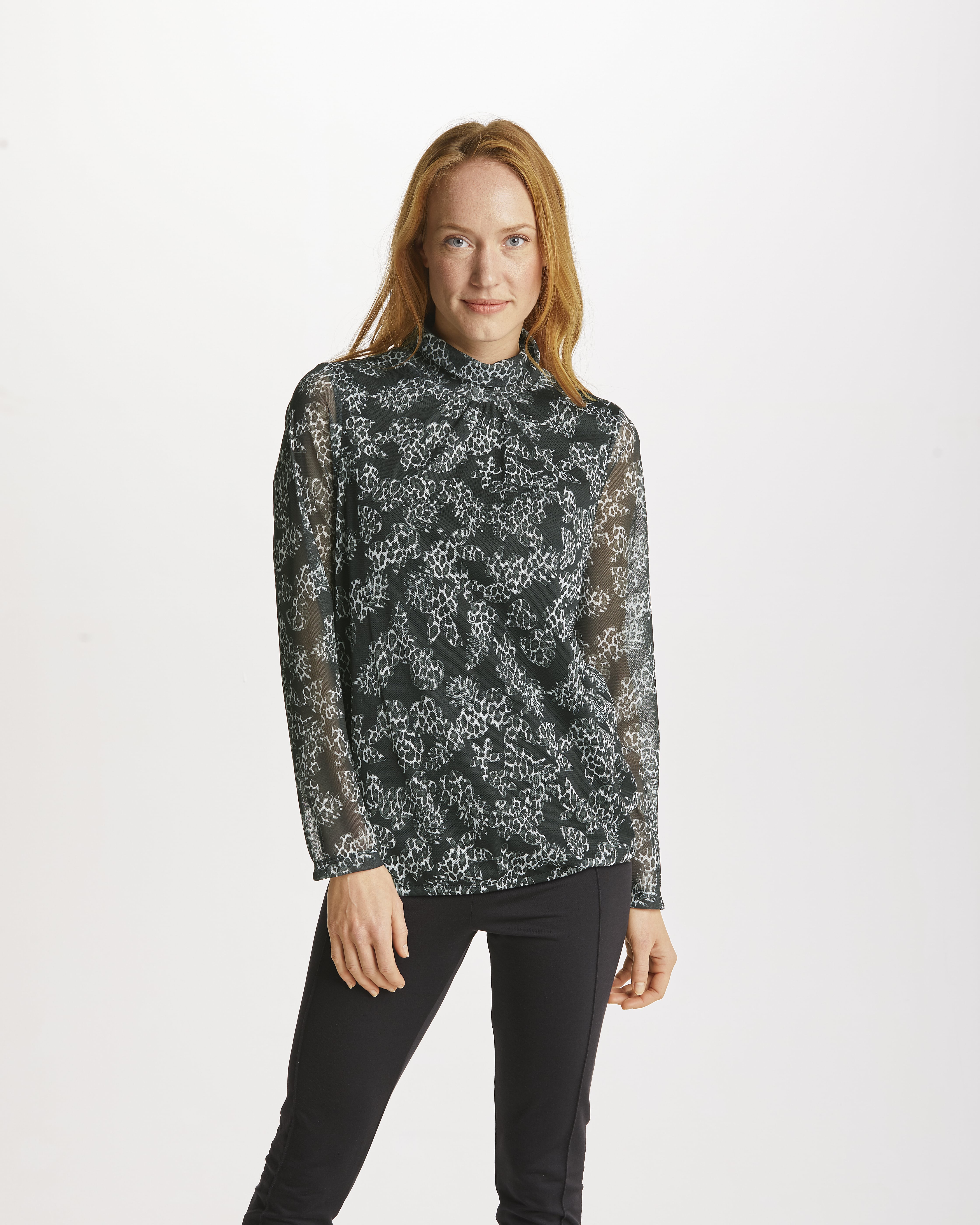 BLUSE MIT STEHKRAGEN