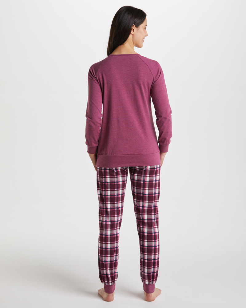 Pyjama_rosenholz_421059_Sandra_hinten PYJAMA N IM KARO-DESSIN