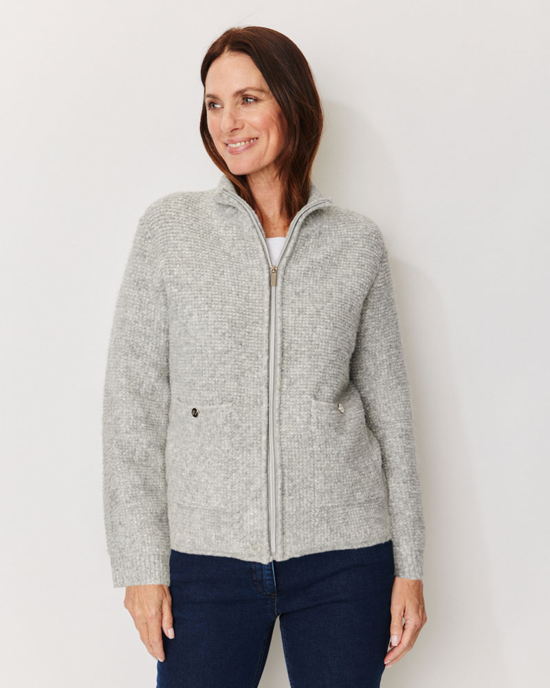 Strickjacke mit Stehkragen von NAVIGAZIONE