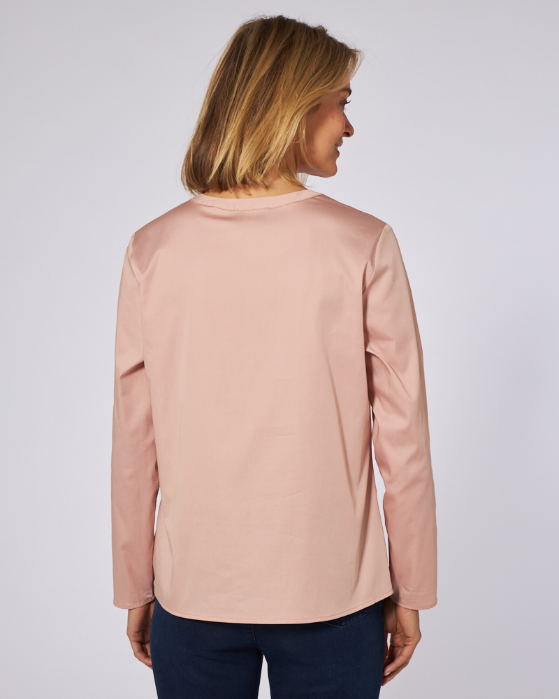 ELEGANTE BLUSE IN SATIN-OPTIK