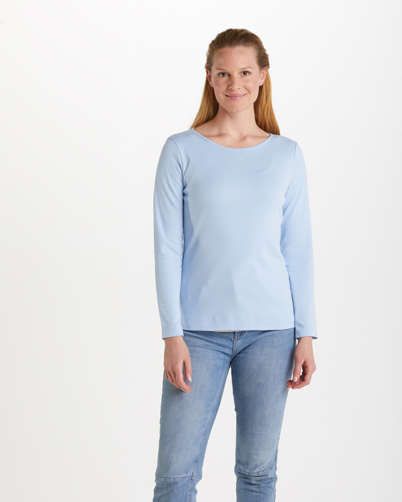 Langarmshirt_bleu_421033_Lina_vorn BASIC-SHIRT VON SUNA