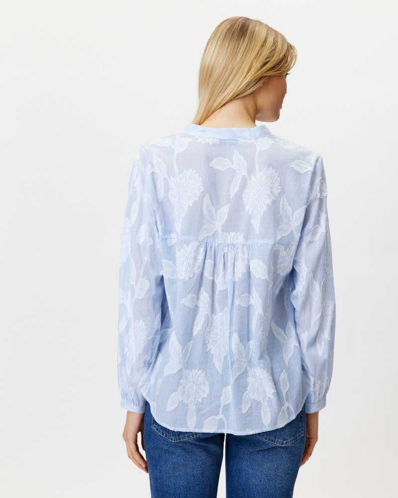 STREIFENBLUSE AUS BAUMWOLLE