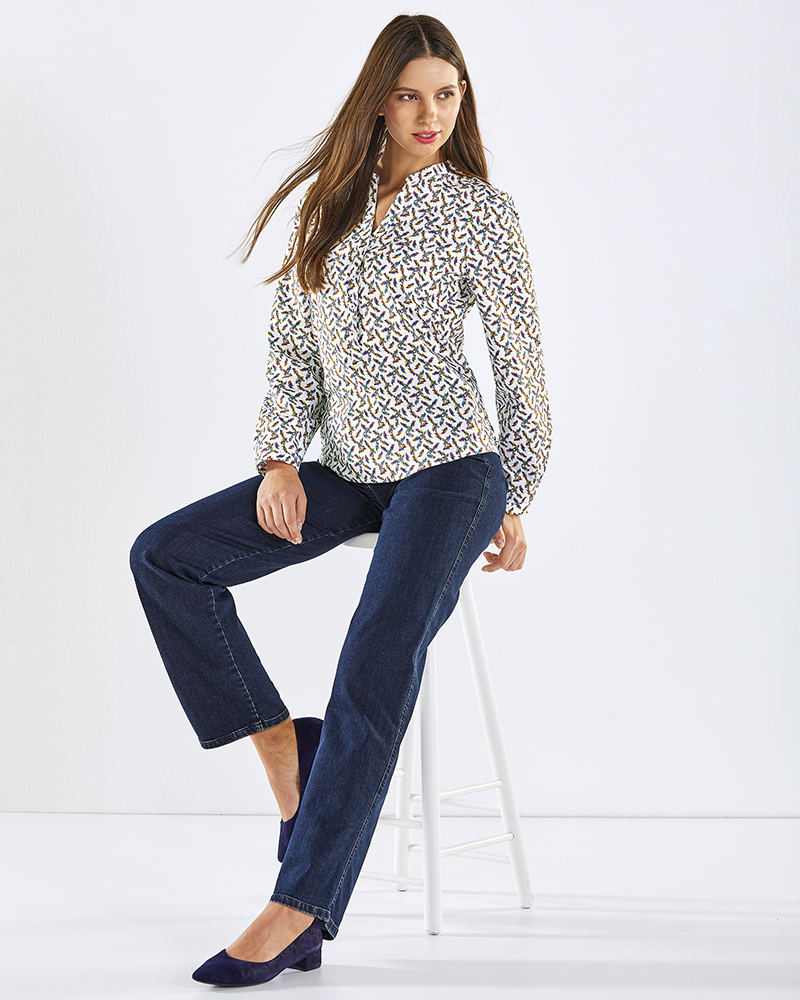TUNIKA-weiss-gemustert-411096_JEANS-blau-1791-411009 EXTRAWEITE JEANS N IN 2 FARBEN