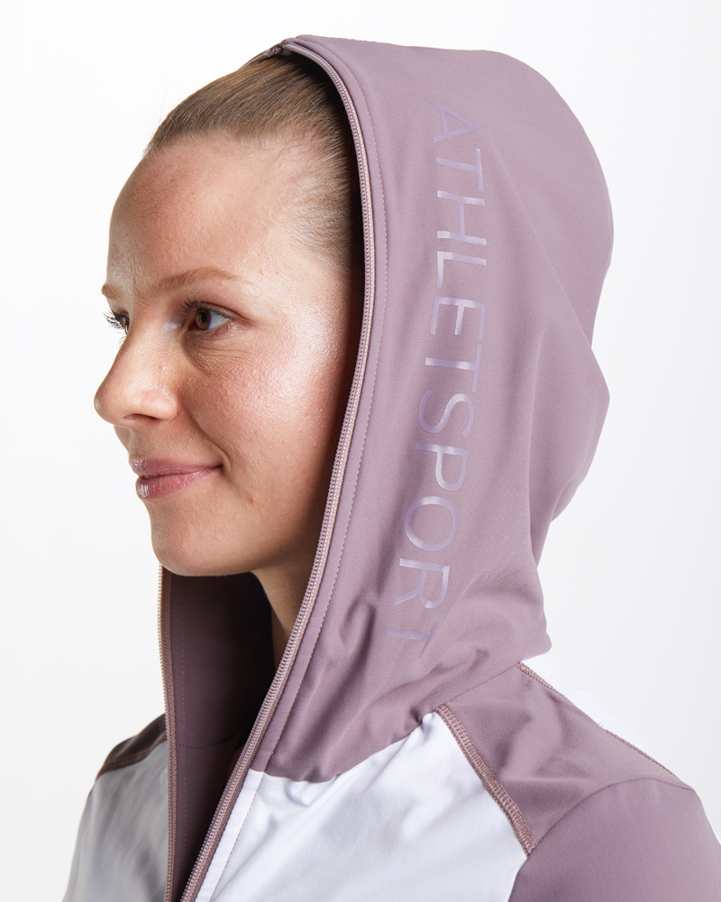 Jacke_mauve_weiss_421167_Maggi_Kapuze SPORTJACKE IN COLOR-BLOCKING