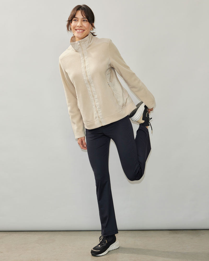 Fleecejacke mit Stehkragen