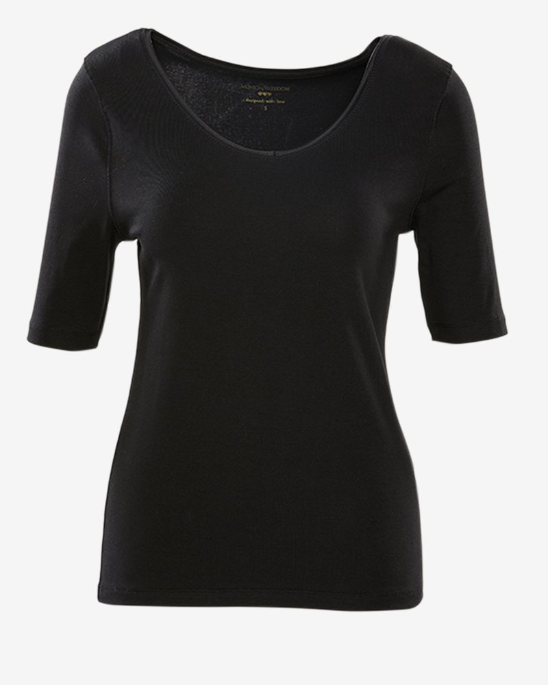 411065-100_Milano_Bueste_V SHIRT MIT SATIN-PASPEL IN 2 FARBEN