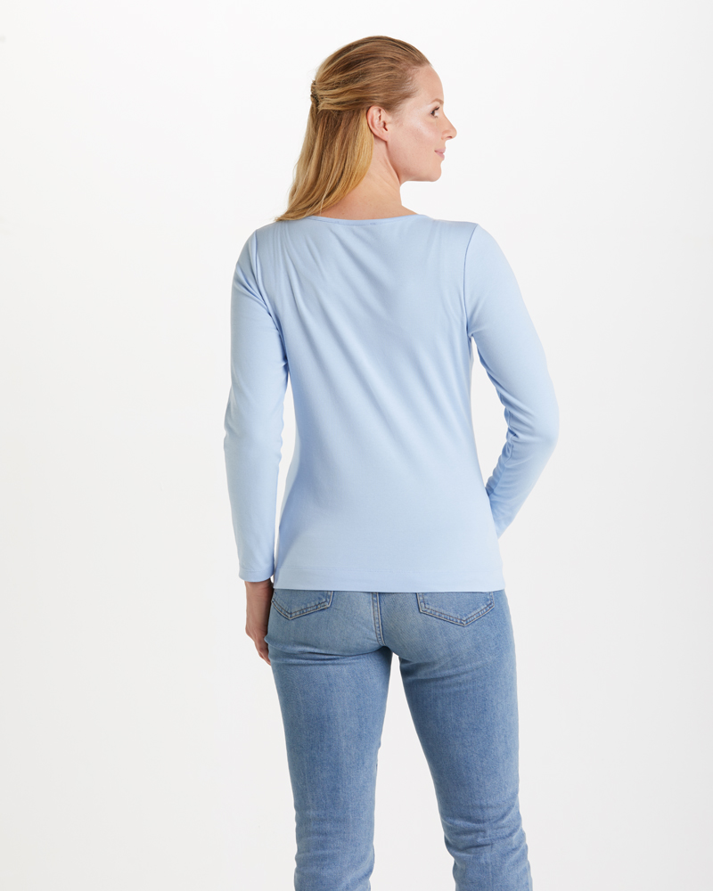 Langarmshirt_bleu_421033_Lina_hinten BASIC-SHIRT VON SUNA