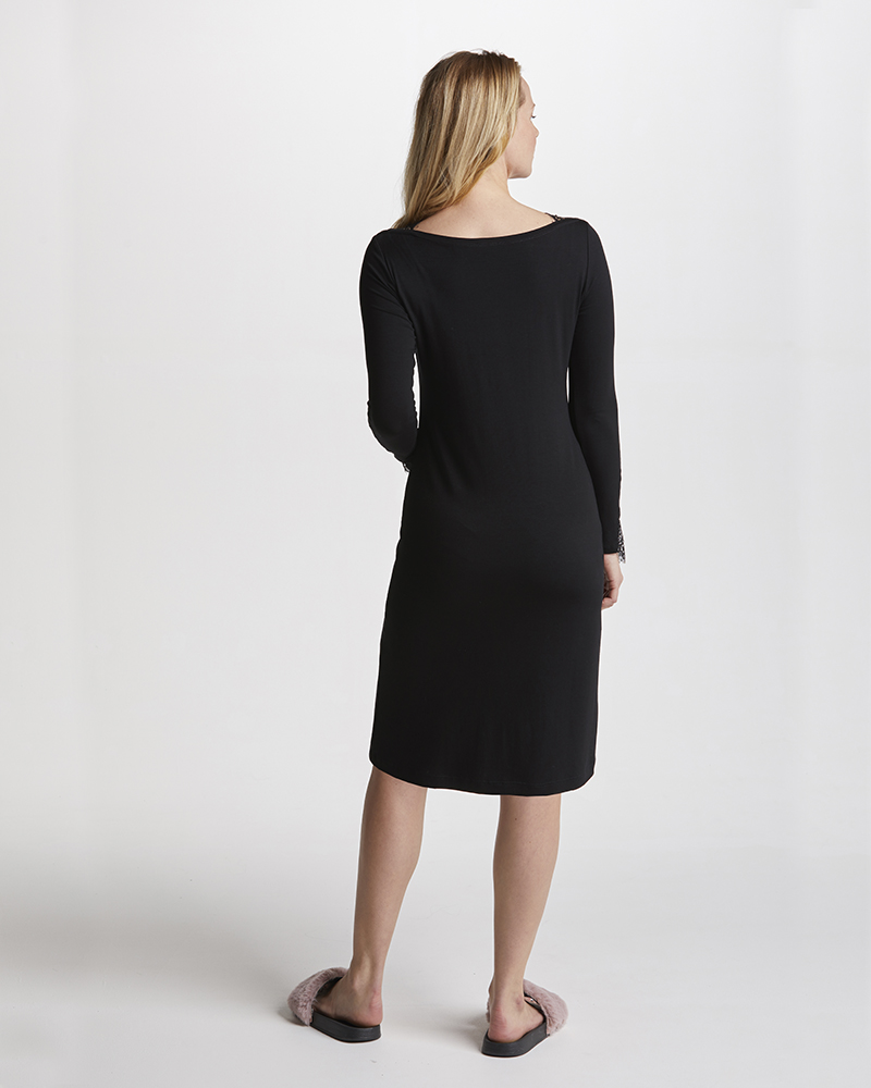 Nachthemd_schwarz_421142_Tonja_hinten NACHTHEMD MIT SPITZE