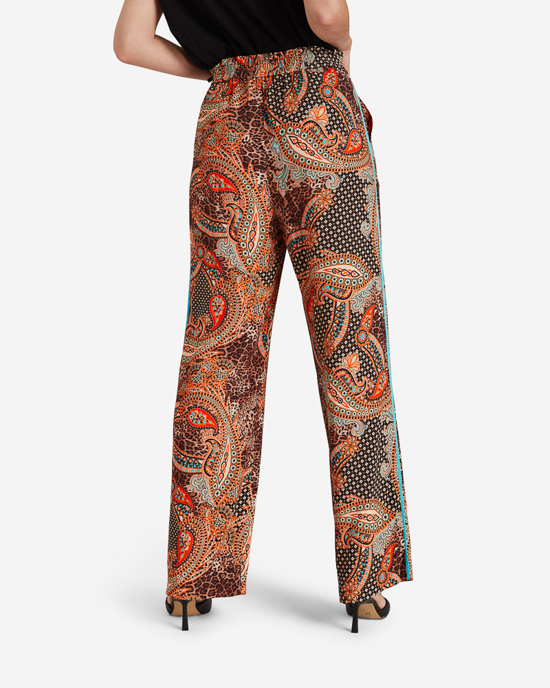 Paisley-Hose_orange_gemustert_hinten_412037_Milena LEICHTE VISKOSE-HOSE L