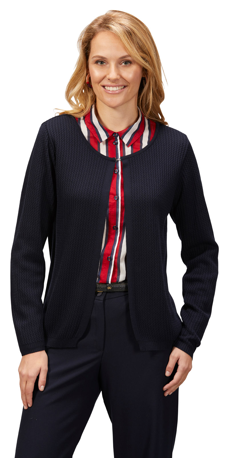 401117Denver_10290 STRICKJACKE MIT BLICKDICHTEM LOCHMUSTER