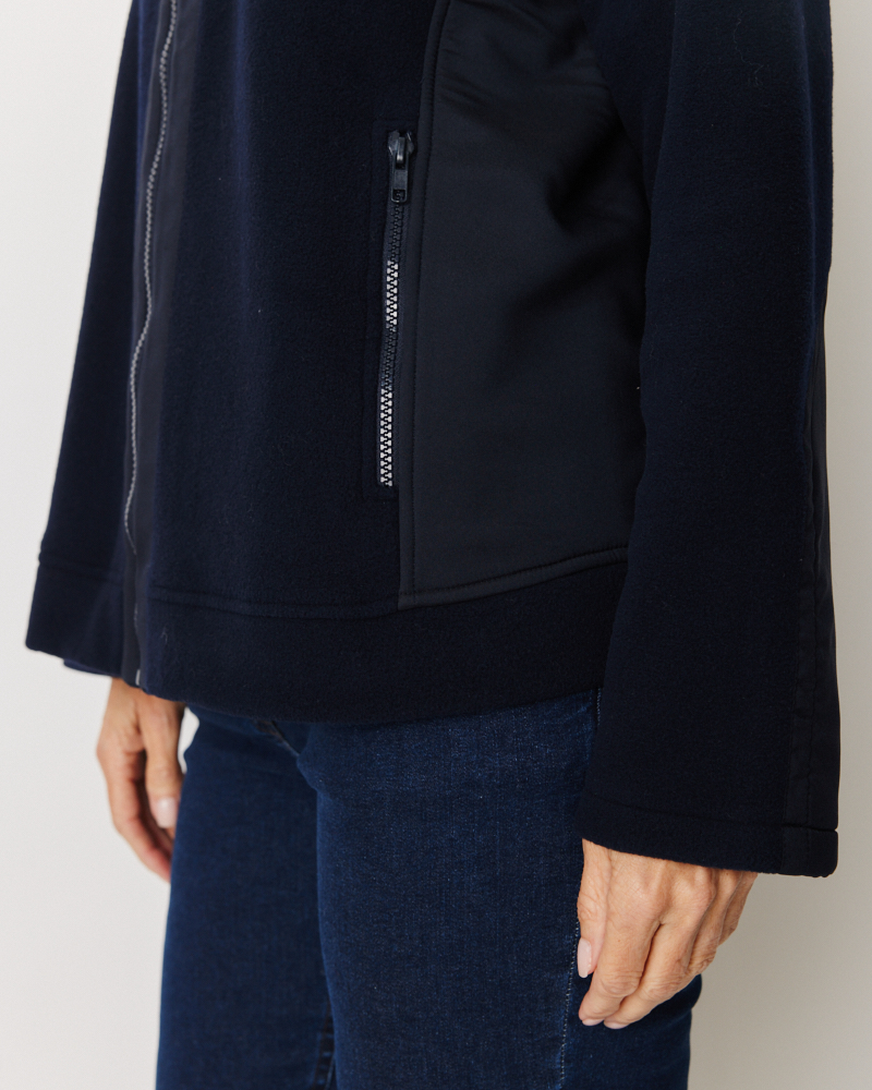 Fleecejacke mit Stehkragen