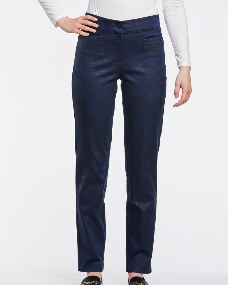 405090_328_36125 ELASTICHE JEANS L MIT BLÄTTERDRUCK