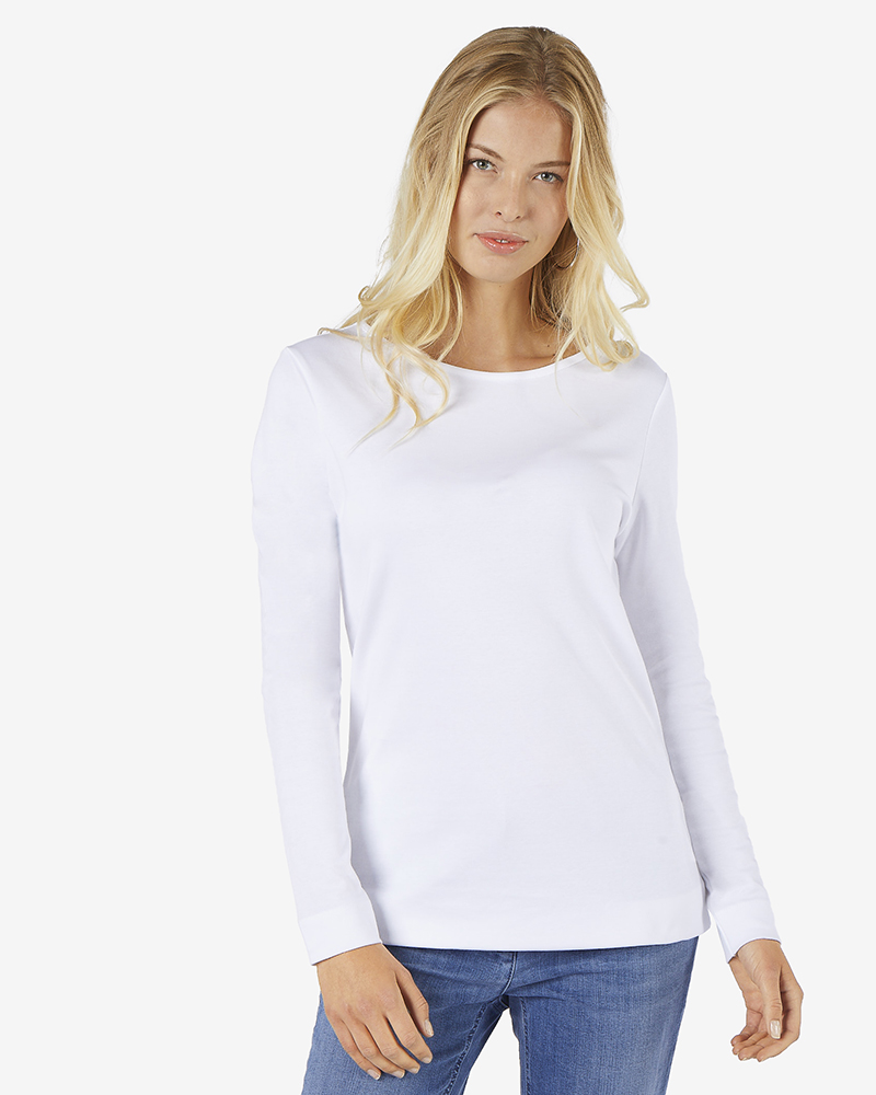 Langarmshirt_weiss_421033_Lina_405072_vorn BASIC-SHIRT VON SUNA