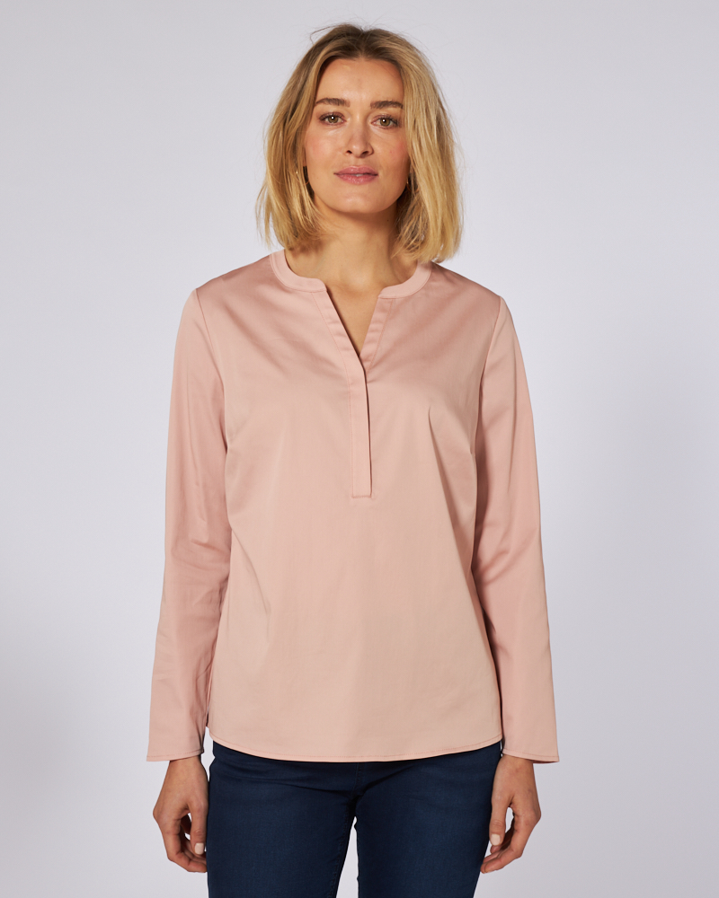 ELEGANTE BLUSE IN SATIN-OPTIK