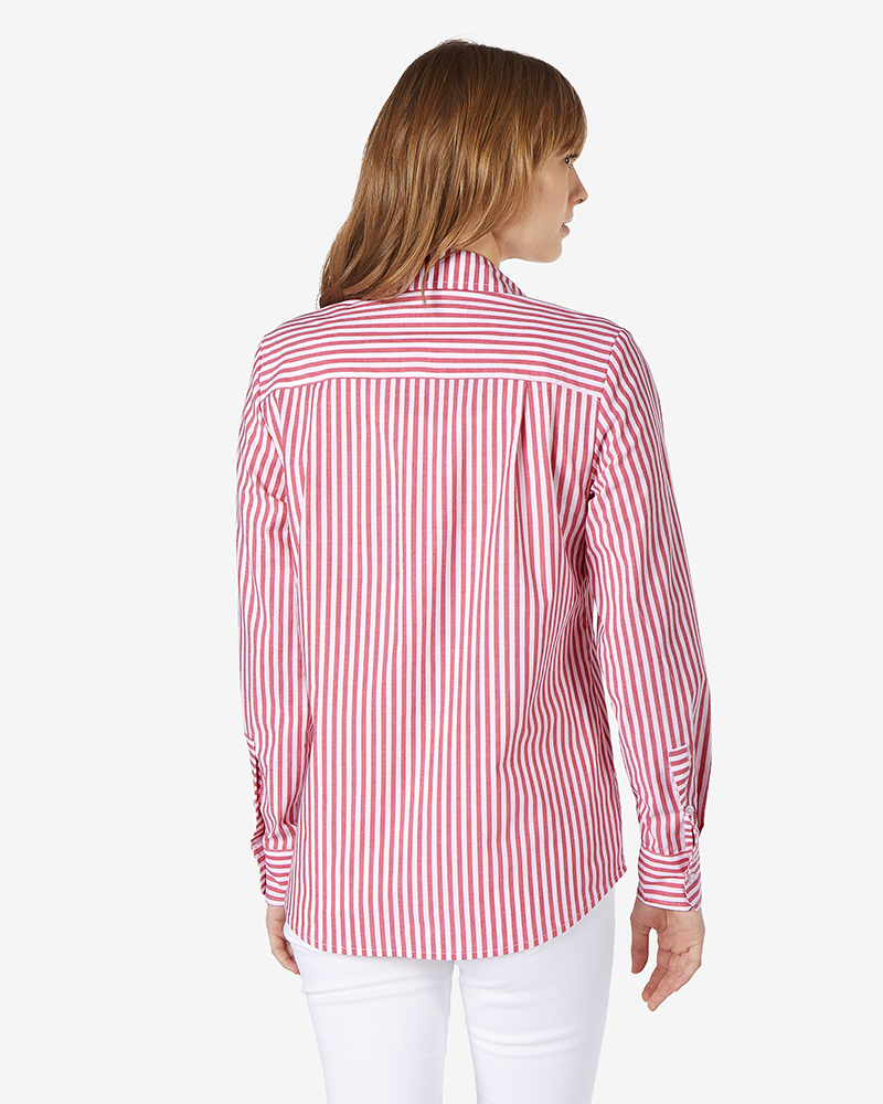 Bluse_rot_weiss_gestreift_hinten_411030_Bea STREIFENBLUSE IN 2 FARBEN