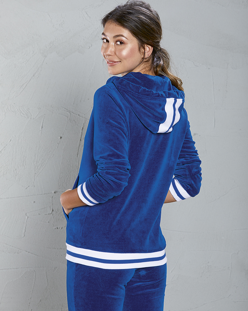 Nickijacke_Jacke-blau_weiss_405131-405132 NICKIJACKE MIT RINGELBÜNDCHEN