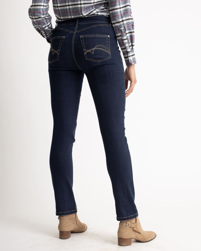 Jeans_dark-blue_422035_Ellen_L_hinten GERADE STRETCH-JEANS L
