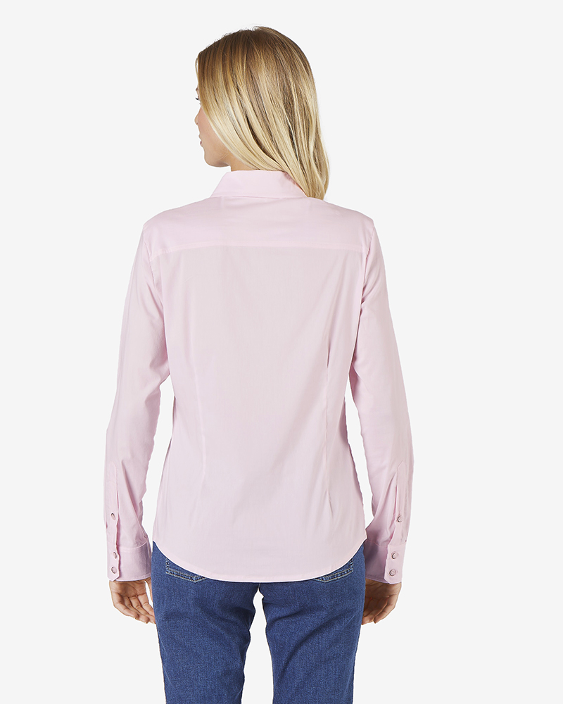 Bluse_rose_421158_Sybille_411153_hinten BASIC-HEMDBLUSE IN 4 FARBEN