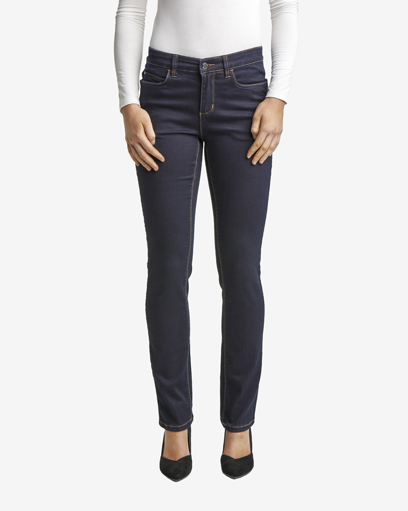 Jeans_dark-blue_421009_Caren_vorn "WONDERJEANS" L MIT KONTRASTNÄHTEN