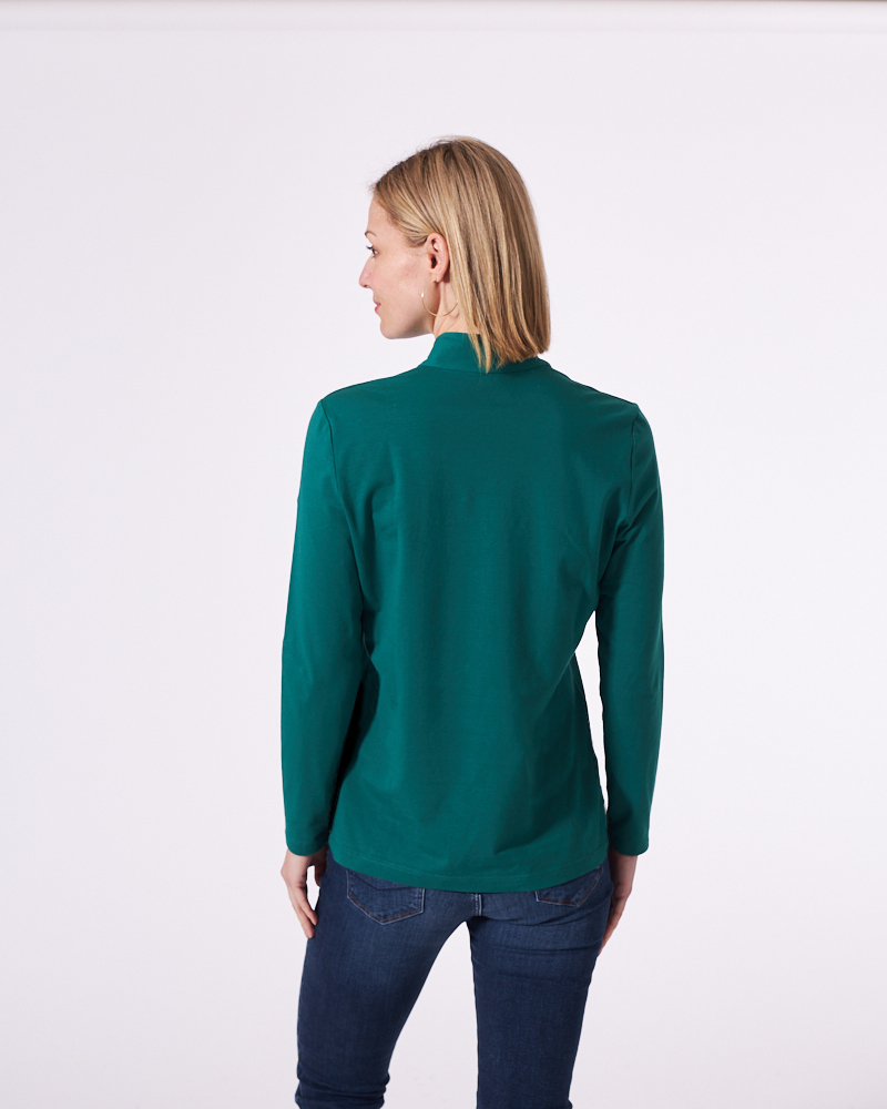 JERSEYSHIRT MIT KELCHKRAGEN