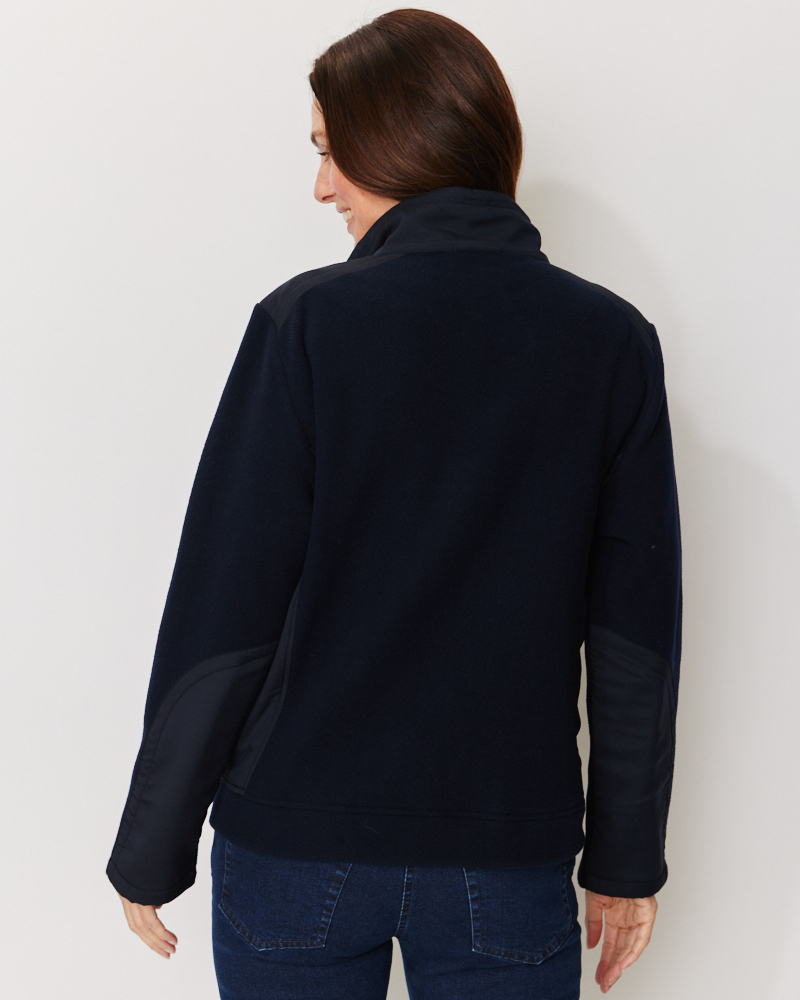 Fleecejacke mit Stehkragen
