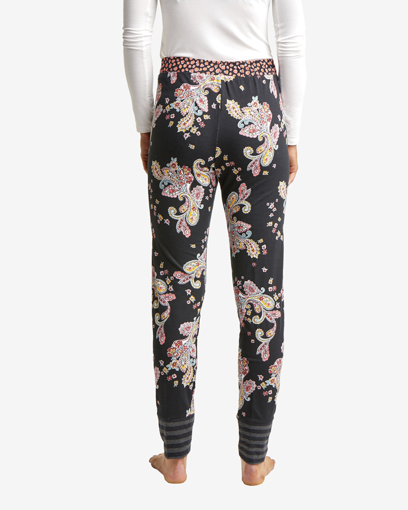 Pyjamahose_schwarz_gemustert_421056_Liz_hinten PYJAMAHOSE N