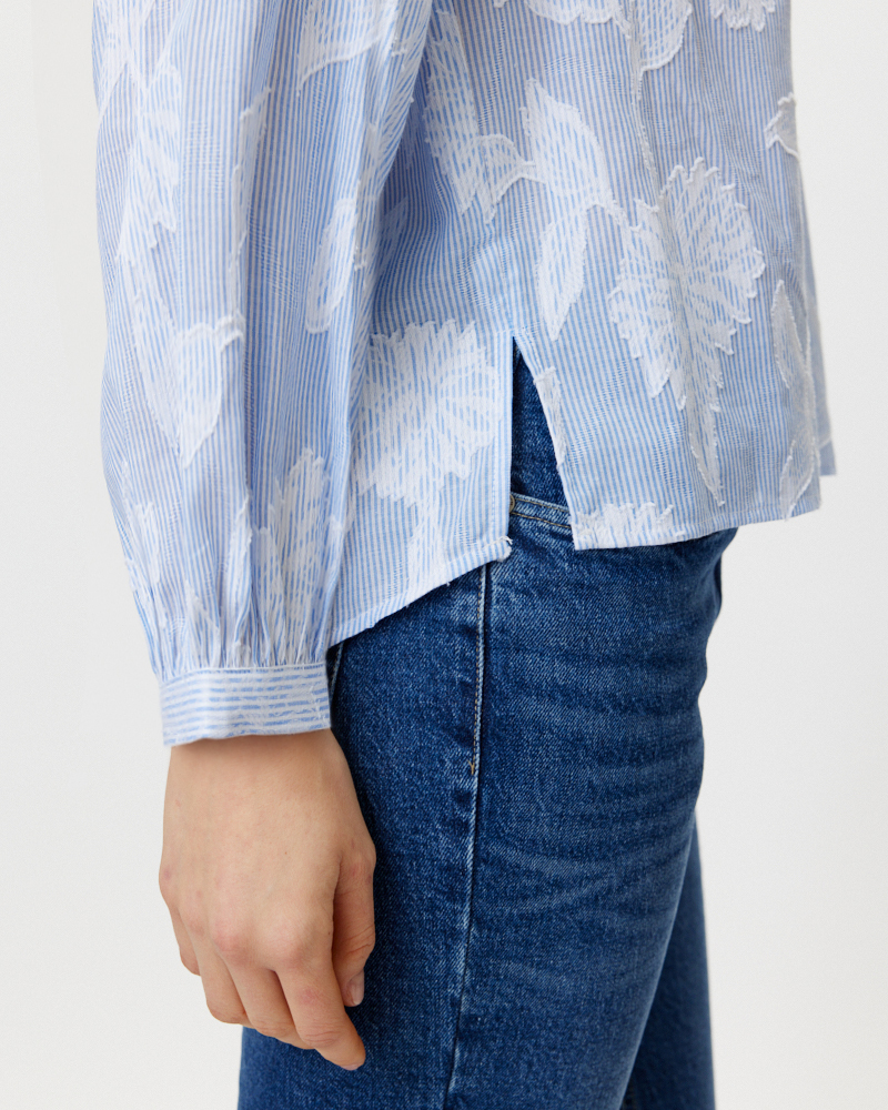 STREIFENBLUSE AUS BAUMWOLLE