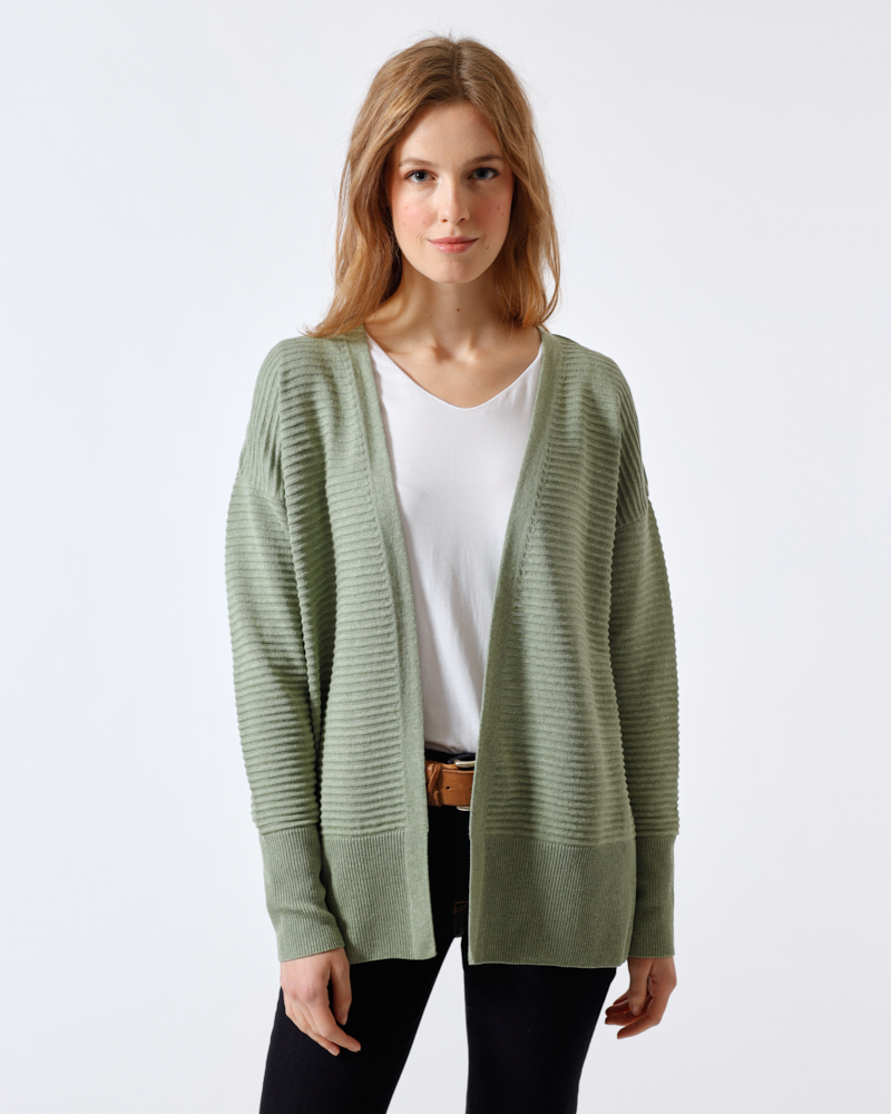 CARDIGAN IN RIPPENSTRICK CARDIGAN IN RIPPENSTRICK