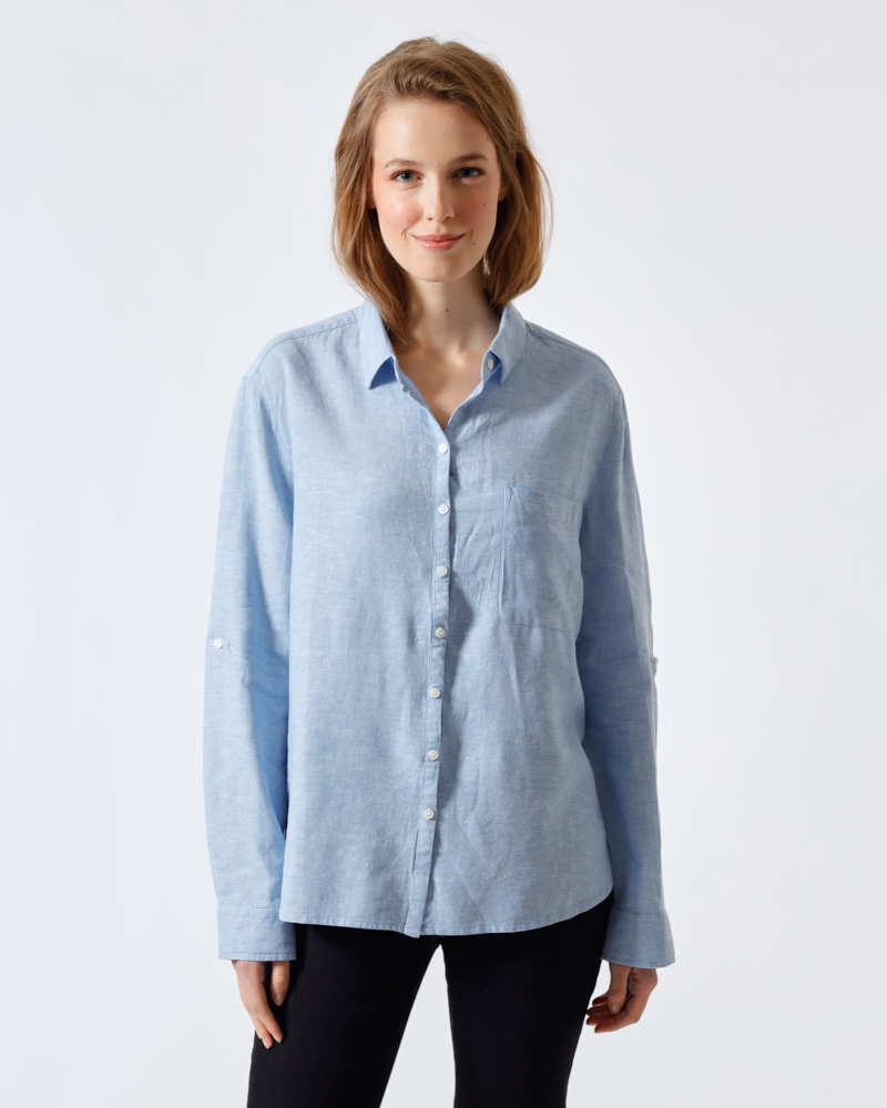 MODISCHE LEINENBLUSE MODISCHE LEINENBLUSE