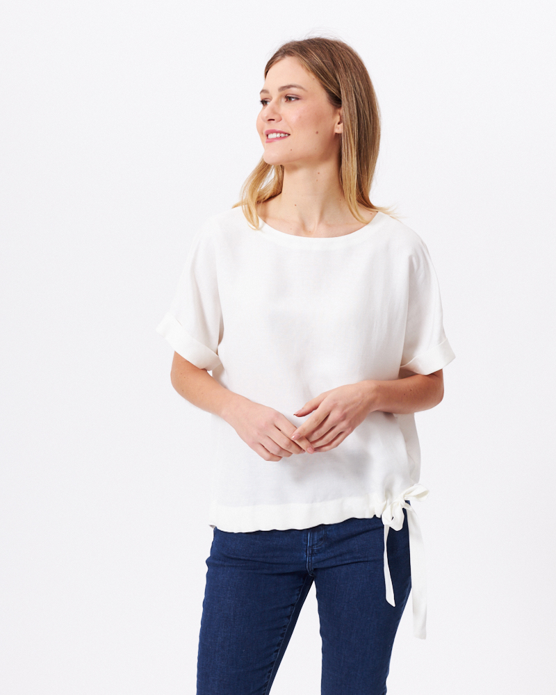 HALBARM-BLUSE MIT BINDEBAND HALBARM-BLUSE MIT BINDEBAND