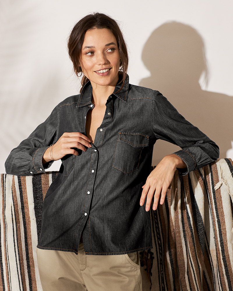 MODISCHE JEANSBLUSE MODISCHE JEANSBLUSE